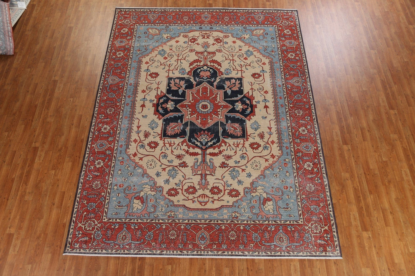 Handmade Heriz Serapi Wool Turkish Rug 9x12