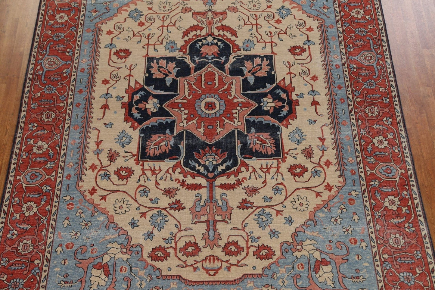 Handmade Heriz Serapi Wool Turkish Rug 9x12