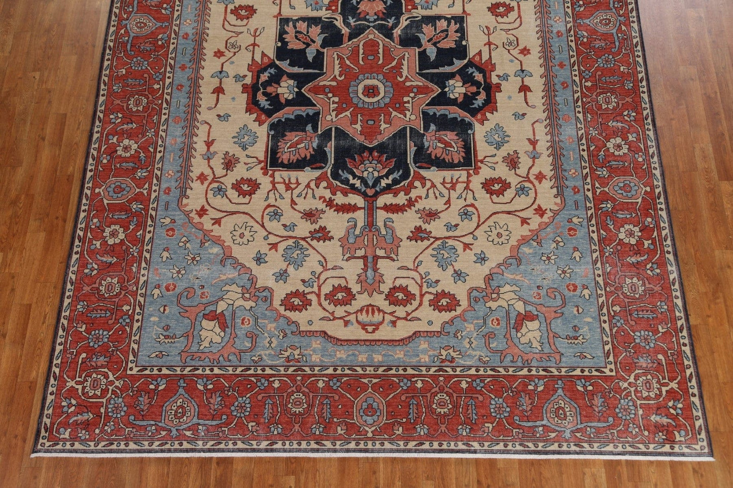 Handmade Heriz Serapi Wool Turkish Rug 9x12