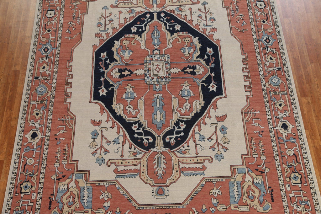 Hand-Knotted Ziegler Wool Turkish Rug 9x12