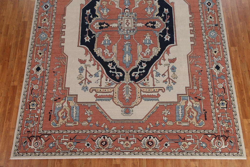 Hand-Knotted Ziegler Wool Turkish Rug 9x12