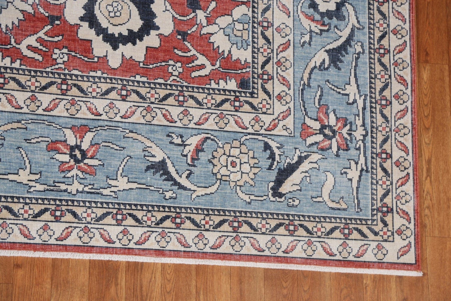 All-Over Floral Ziegler Wool Turkish Rug 9x12