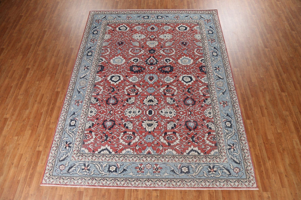 All-Over Red Floral Ziegler Turkish Wool Rug 9x12