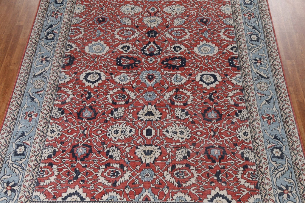 All-Over Red Floral Ziegler Turkish Wool Rug 9x12