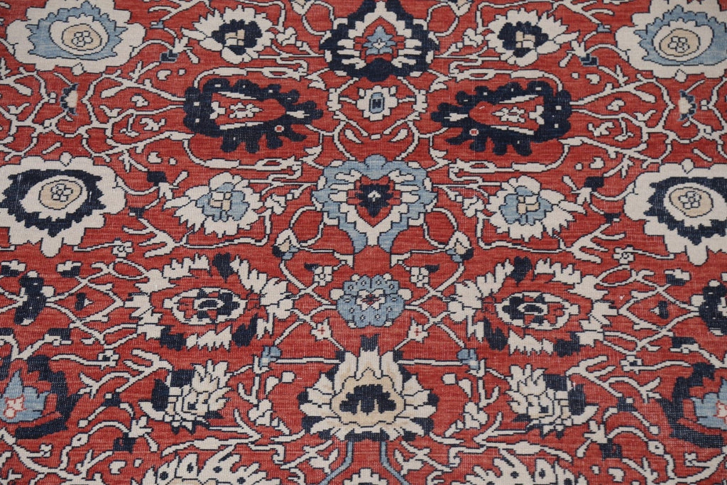 All-Over Red Floral Ziegler Turkish Wool Rug 9x12