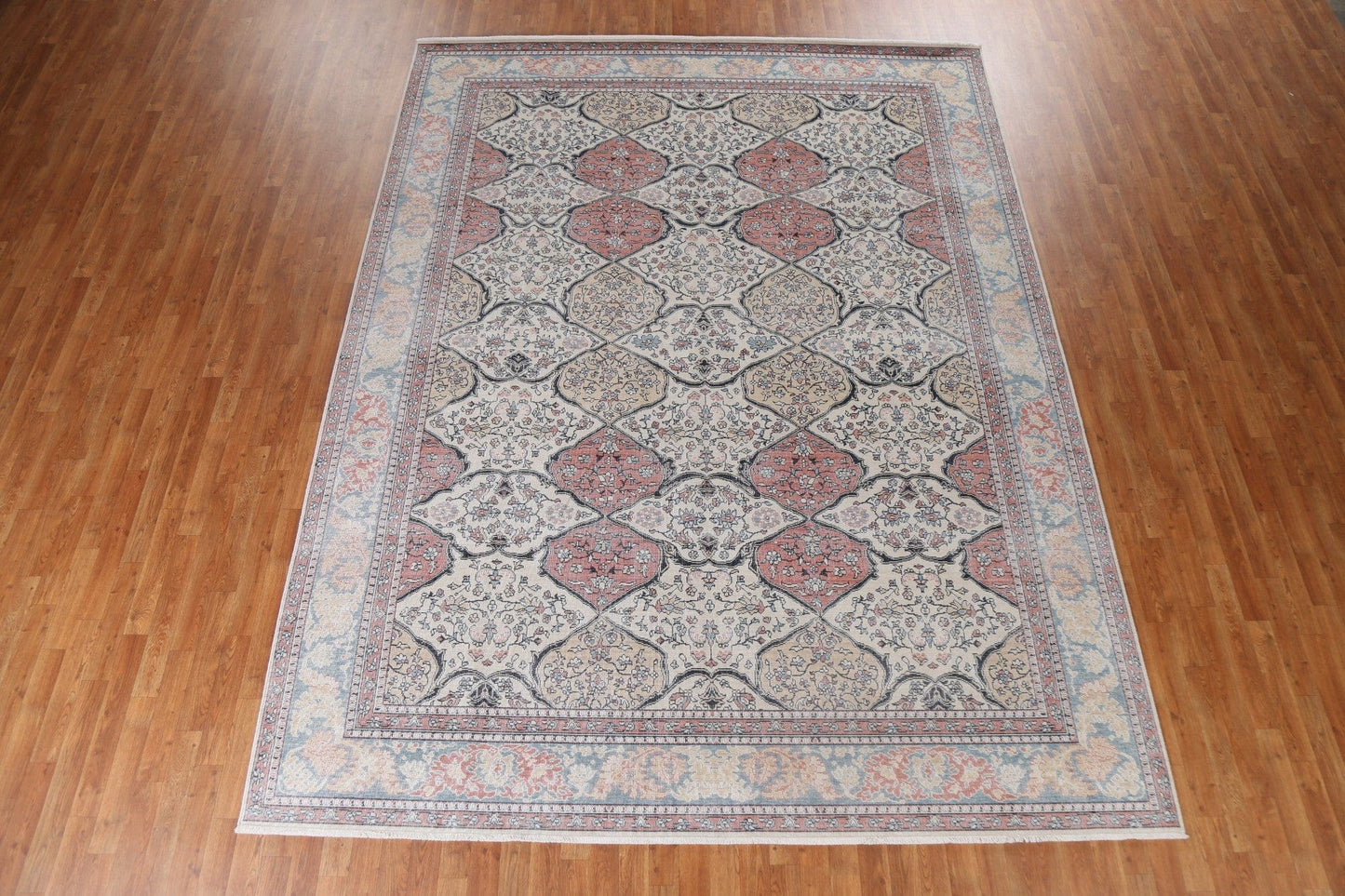 Hand-Knotted Wool Bakhtiari Turkish Area Rug 9x12