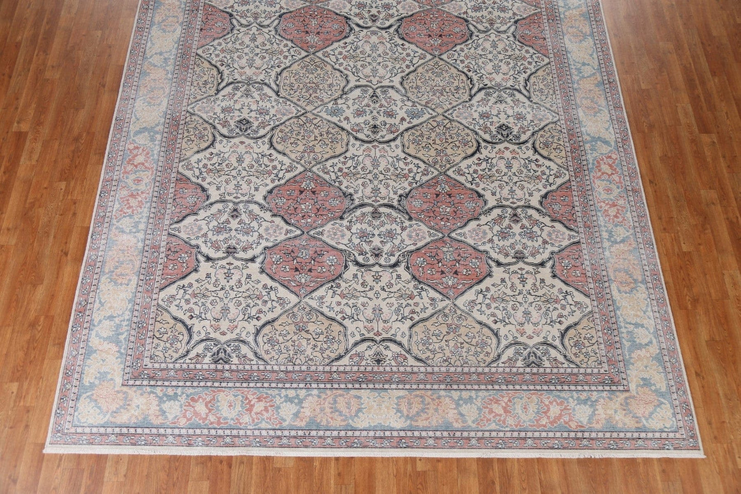 Hand-Knotted Wool Bakhtiari Turkish Area Rug 9x12