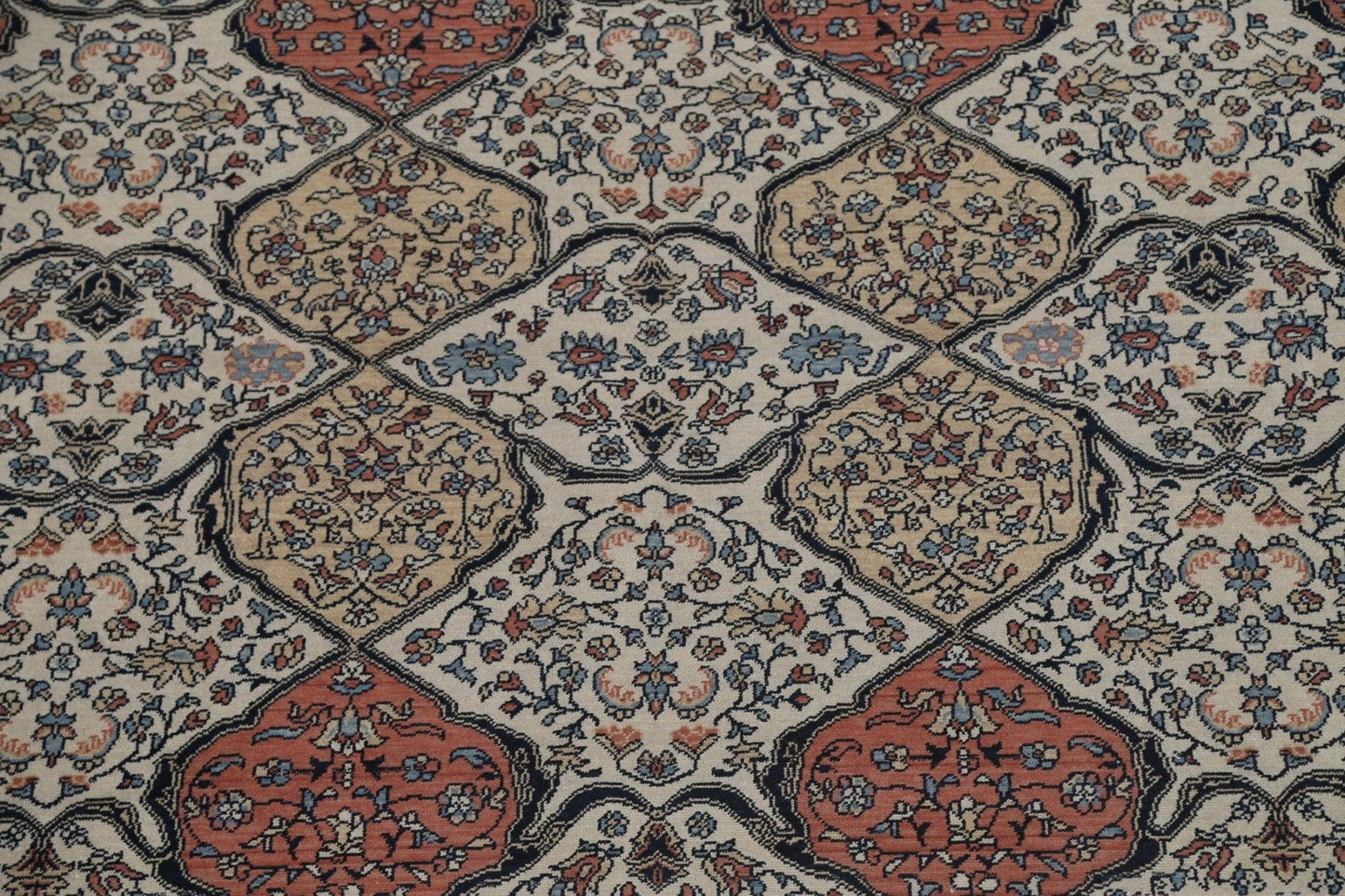 Floral Wool Bakhtiari Turkish Area Rug 9x12