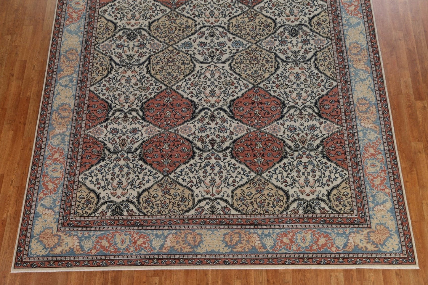 Floral Wool Bakhtiari Turkish Area Rug 9x12