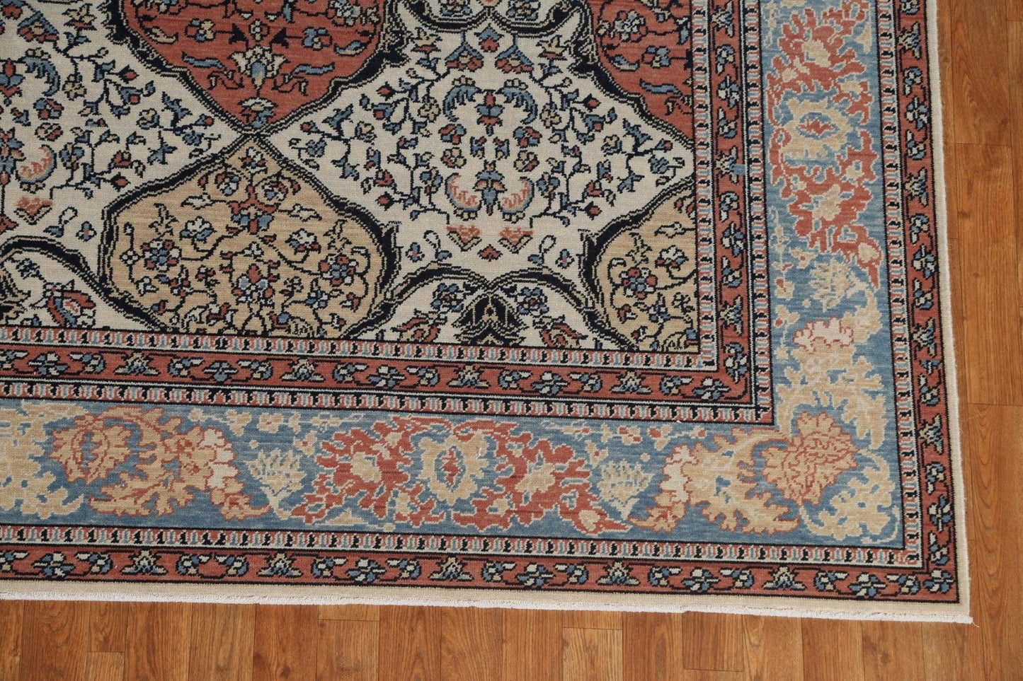 Floral Wool Bakhtiari Turkish Area Rug 9x12