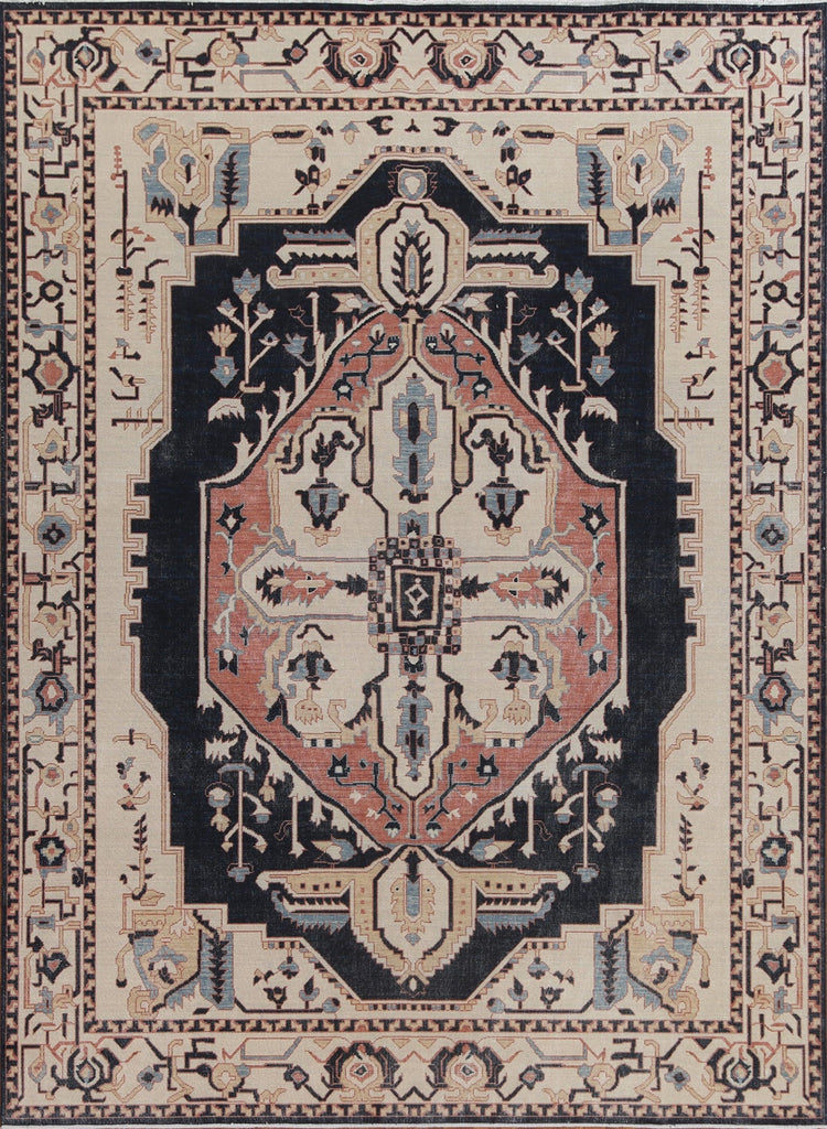 Geometric Heriz Serapi Turkish Area Rug 8x10