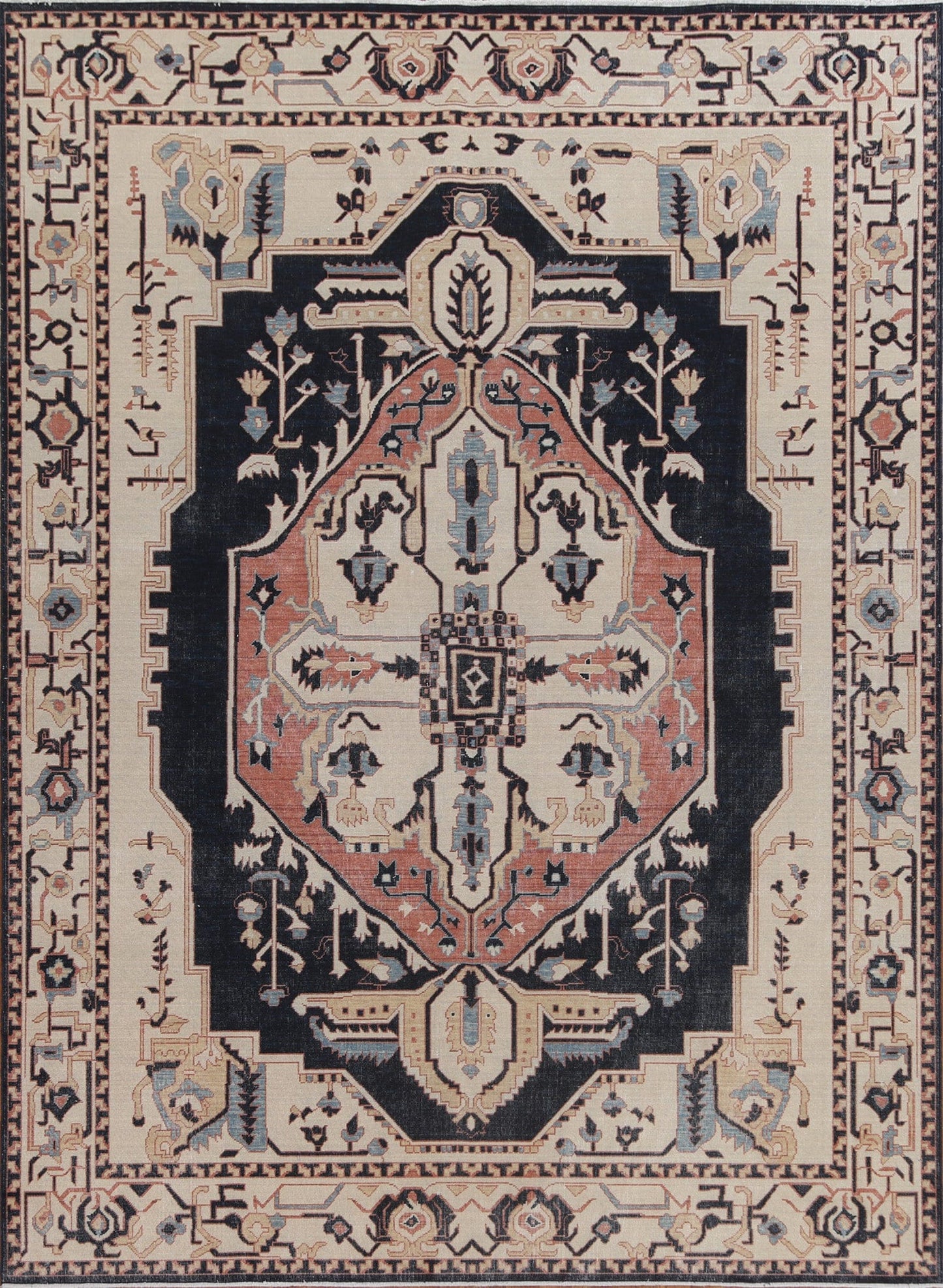 Geometric Heriz Serapi Turkish Area Rug 8x10