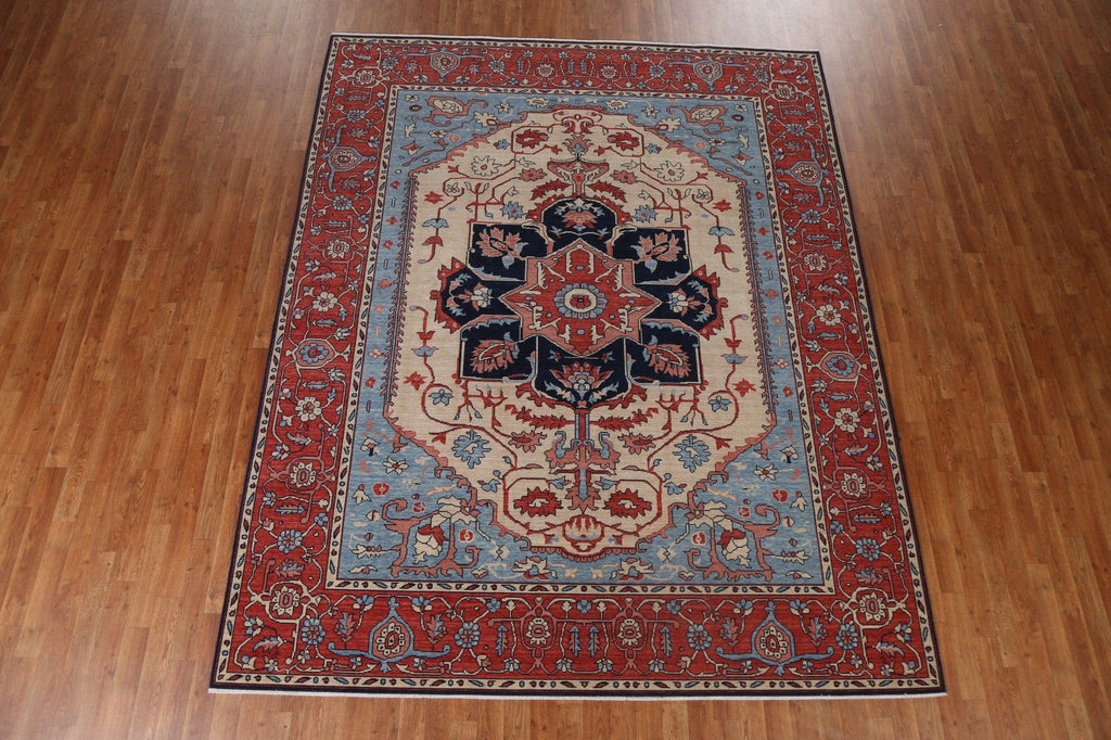 Handmade Heriz Serapi Turkish Wool Rug 8x10