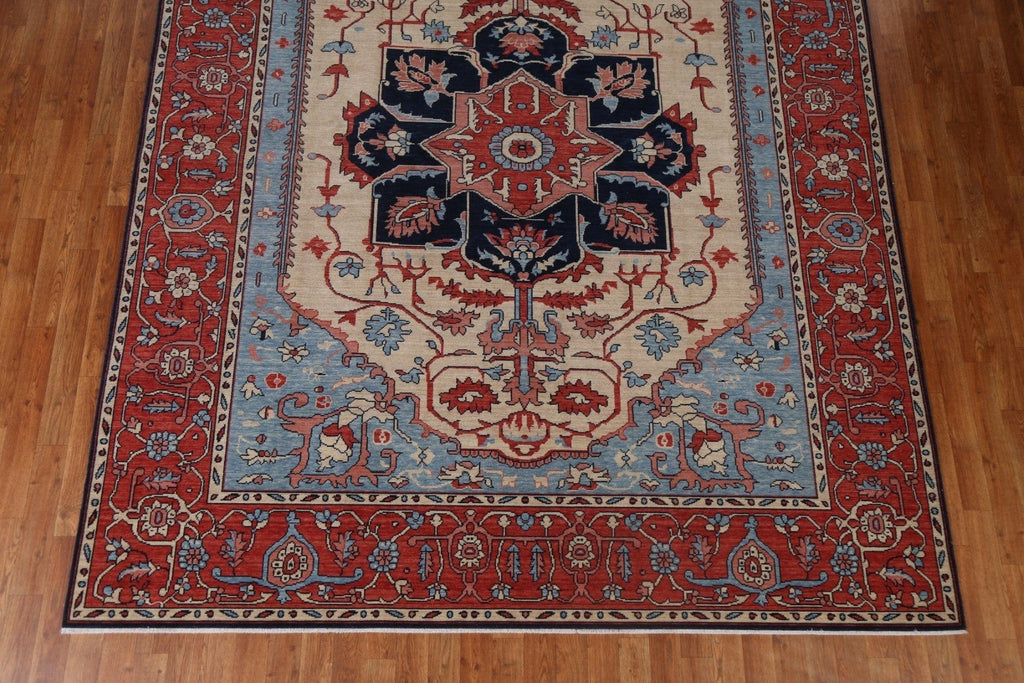 Handmade Heriz Serapi Turkish Wool Rug 8x10