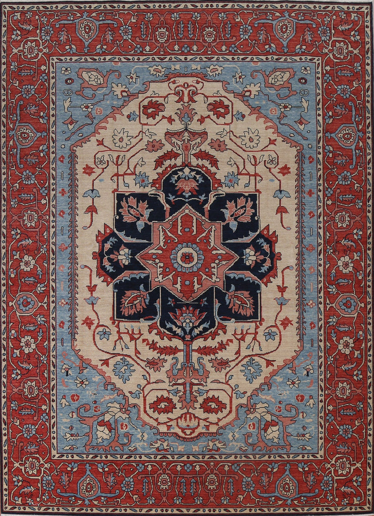 Handmade Heriz Serapi Turkish Wool Rug 8x10