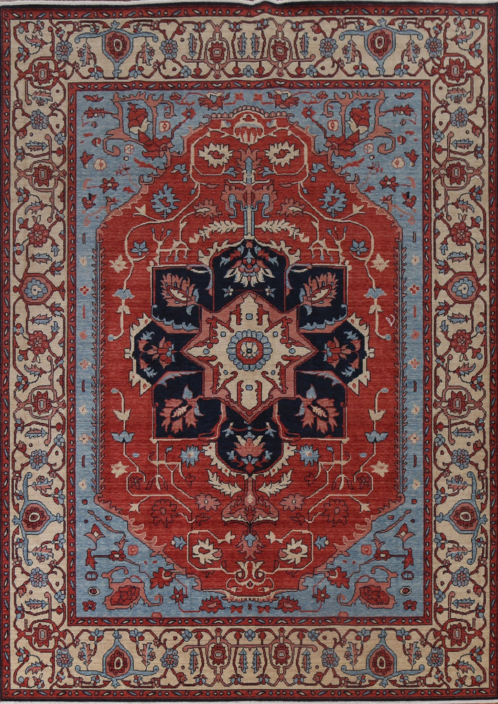 Handmade Heriz Serapi Oriental Wool Rug 8x10