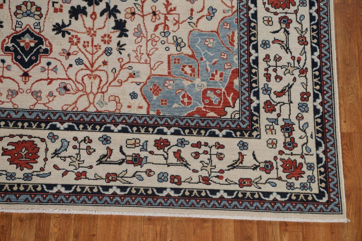 Hand-Knotted Kashan Mohtasham Turkish Area Rug 8x10