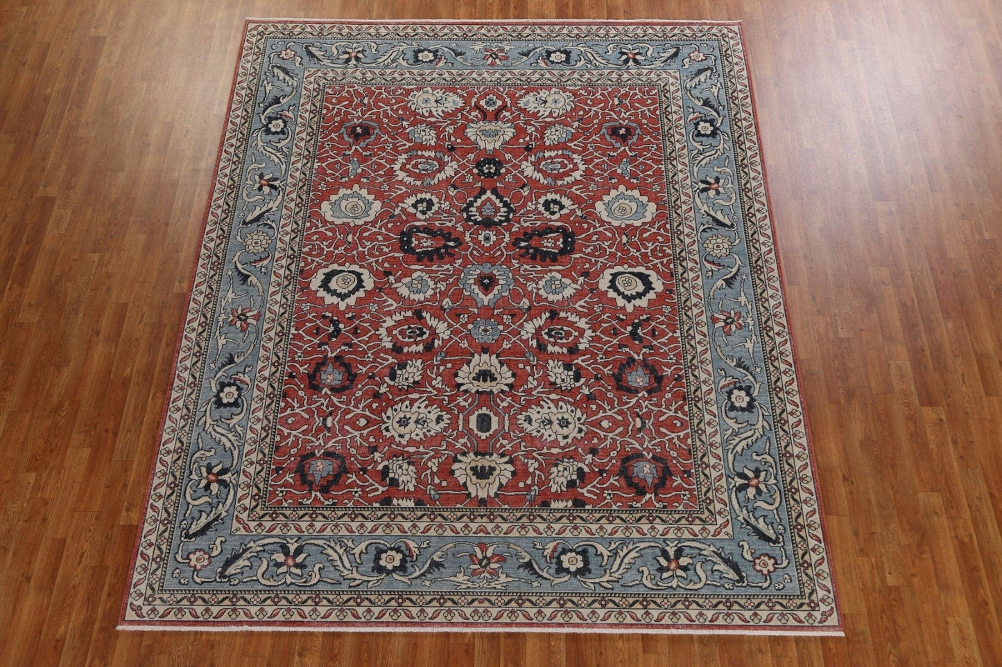 Hand-Knotted Red Ziegler Turkish Area Rug 8x10