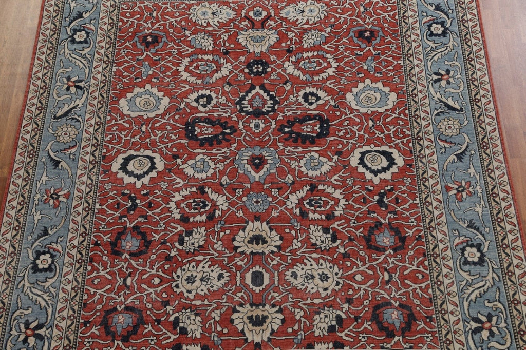 Hand-Knotted Red Ziegler Turkish Area Rug 8x10