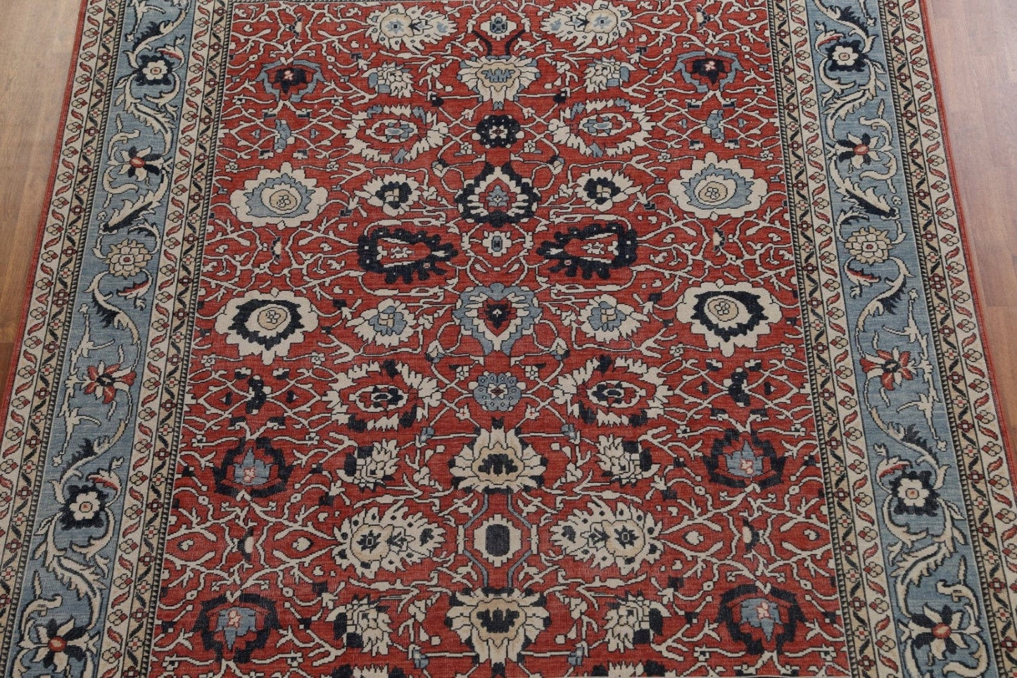 Hand-Knotted Red Ziegler Turkish Area Rug 8x10