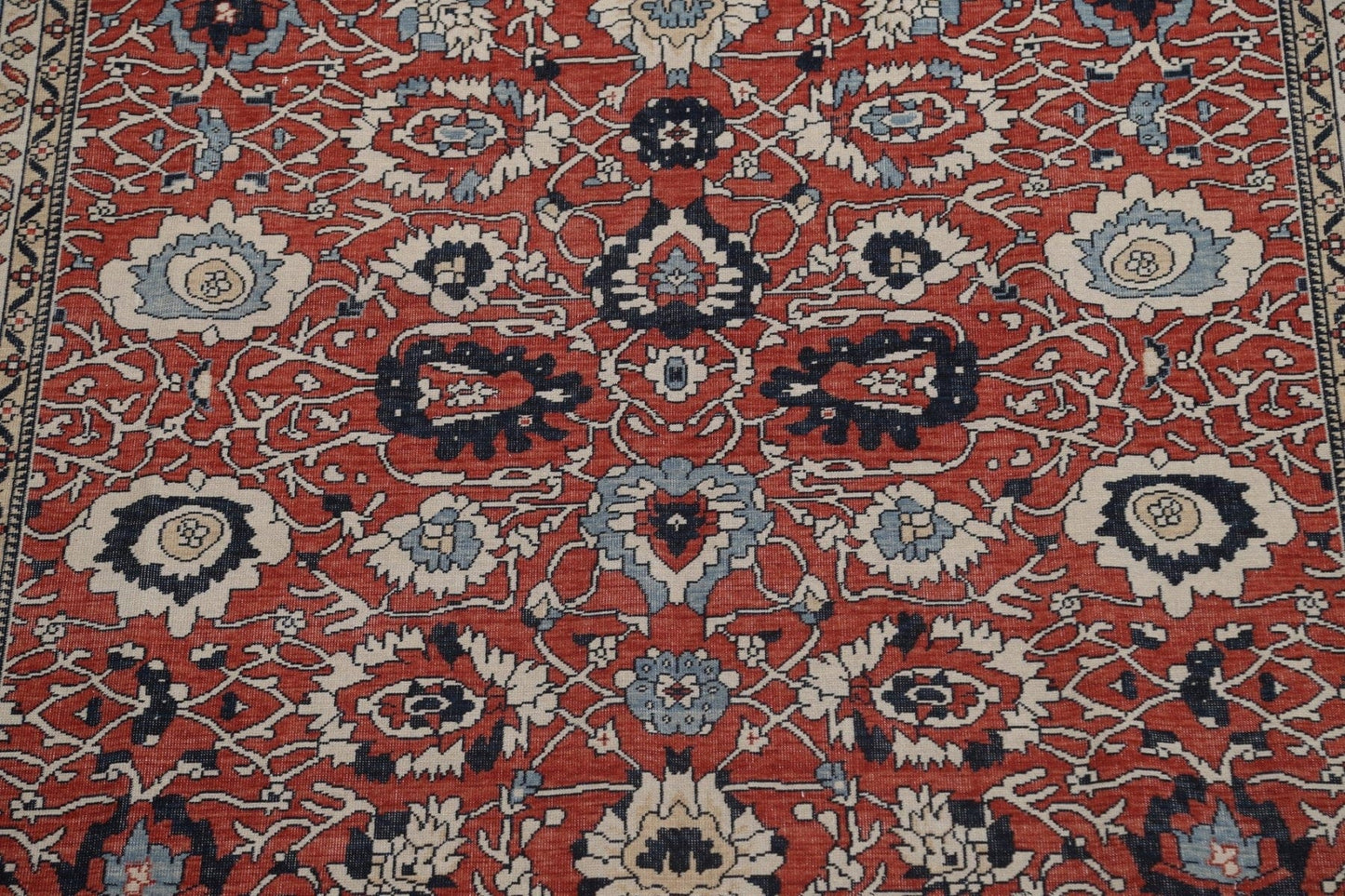 Hand-Knotted Red Ziegler Turkish Area Rug 8x10