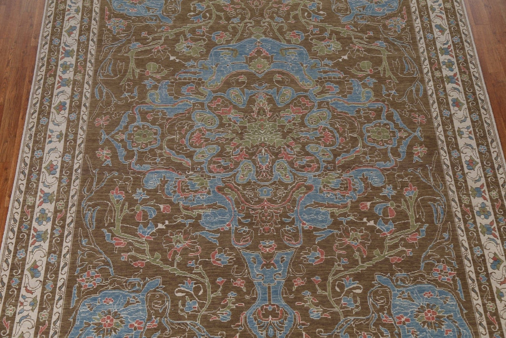 Floral Wool Oushak Turkish Area Rug 8x10