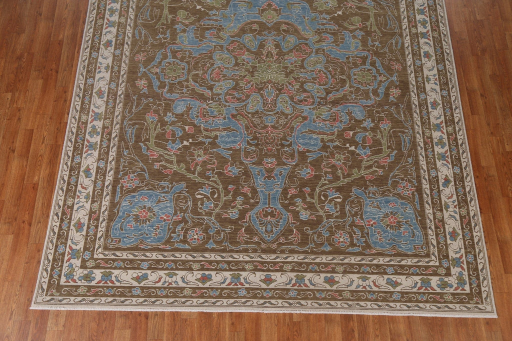 Floral Wool Oushak Turkish Area Rug 8x10