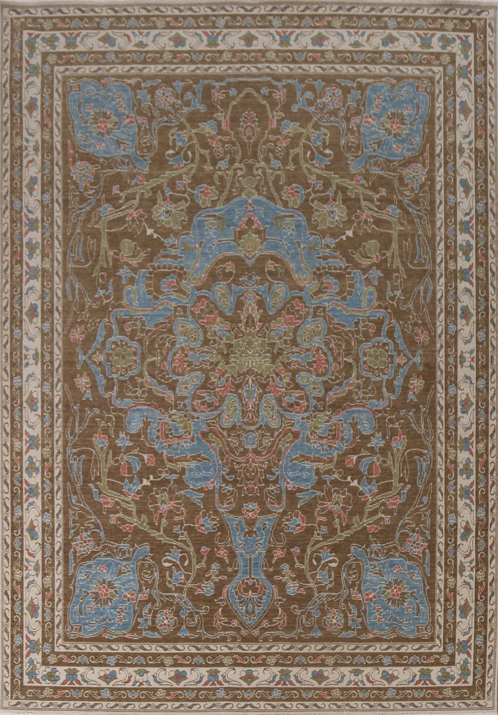 Floral Wool Oushak Turkish Area Rug 8x10