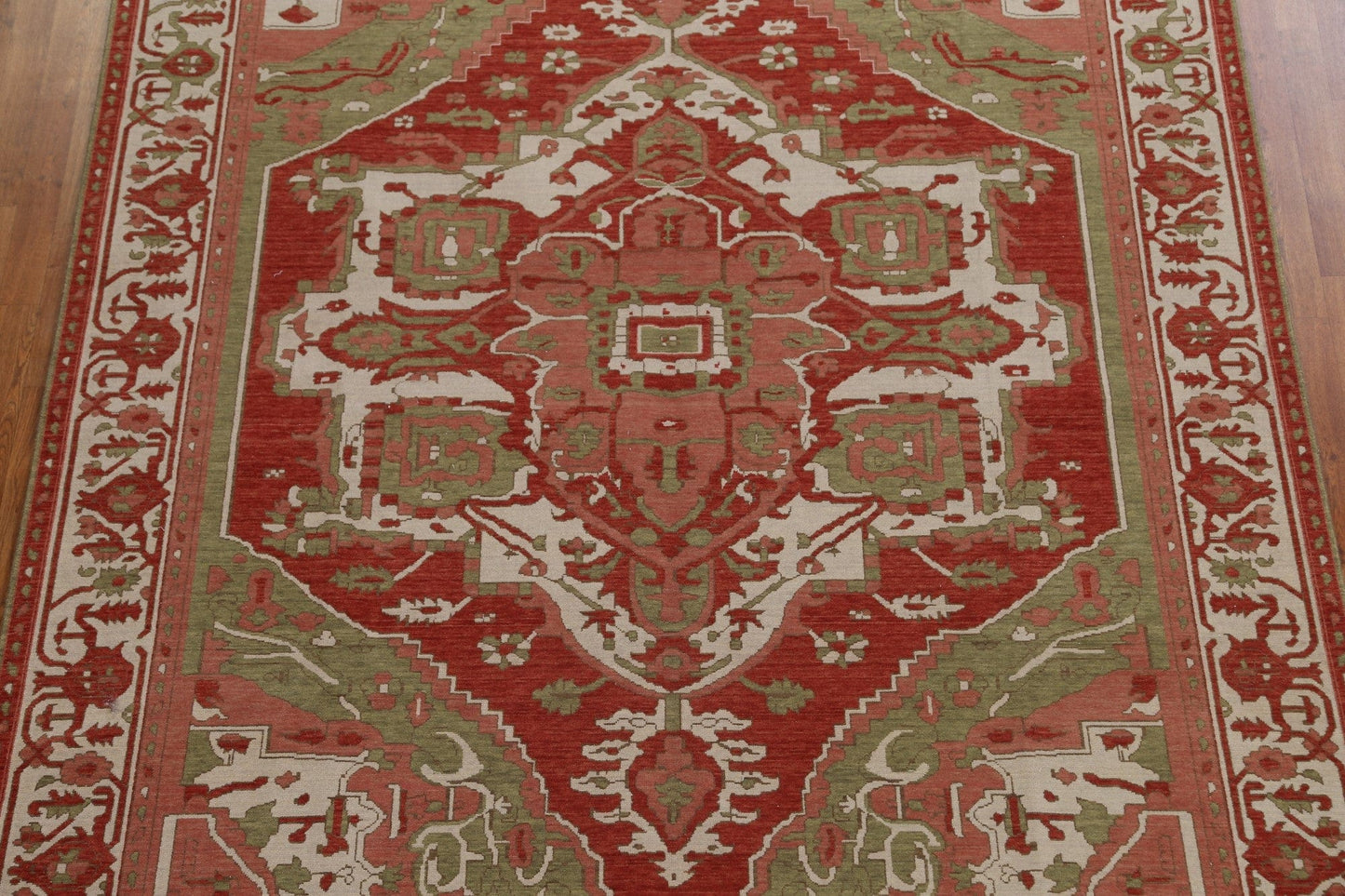 Red Wool Heriz Serapi Turkish Area Rug 8x10