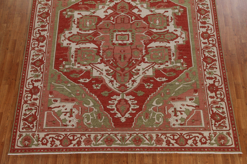 Red Wool Heriz Serapi Turkish Area Rug 8x10