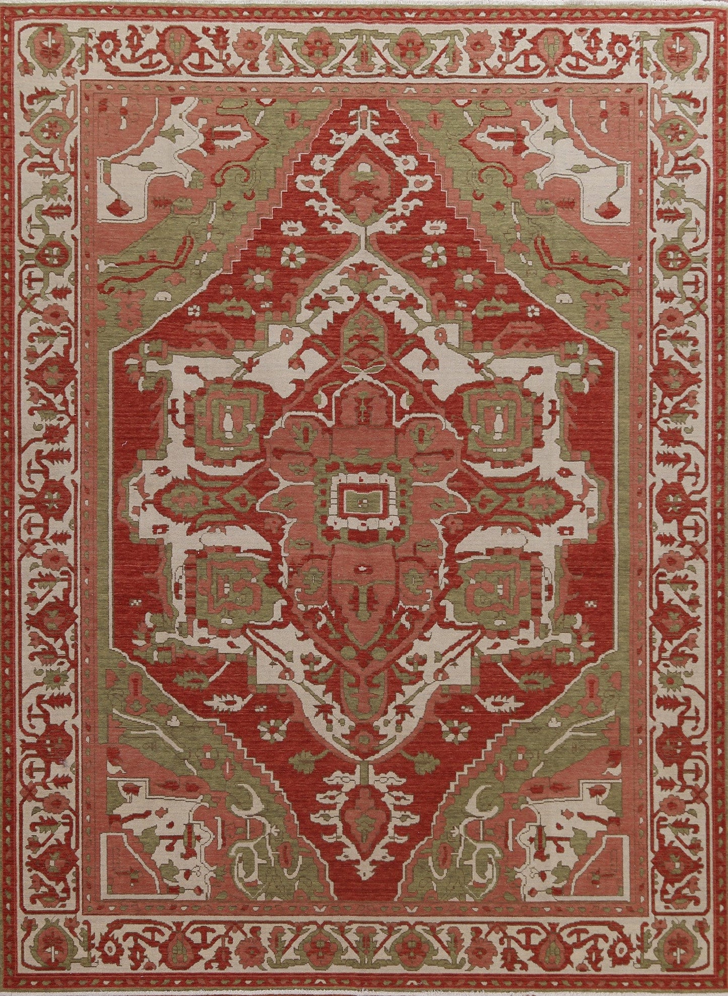 Red Wool Heriz Serapi Turkish Area Rug 8x10