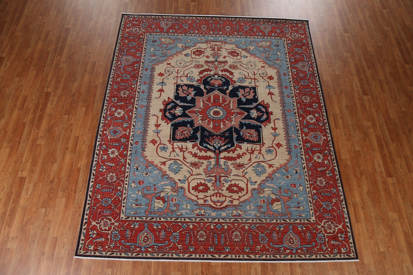 Floral Heriz Serapi Turkish Area Rug 8x10