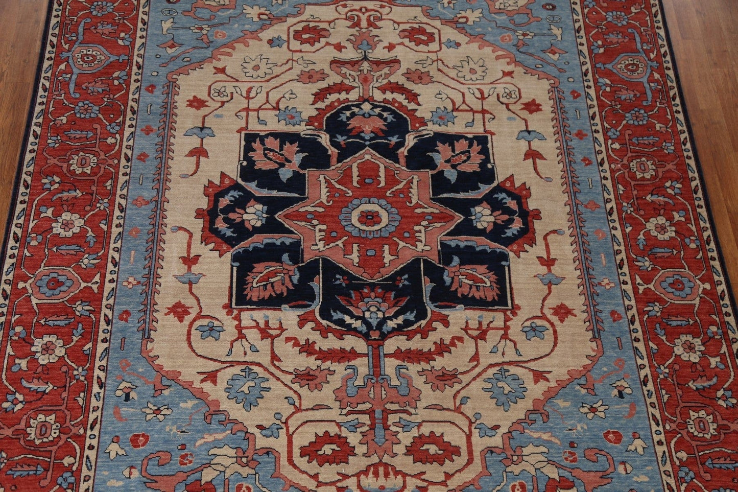 Floral Heriz Serapi Turkish Area Rug 8x10