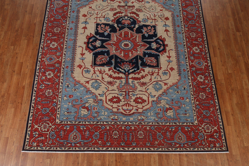 Floral Heriz Serapi Turkish Area Rug 8x10