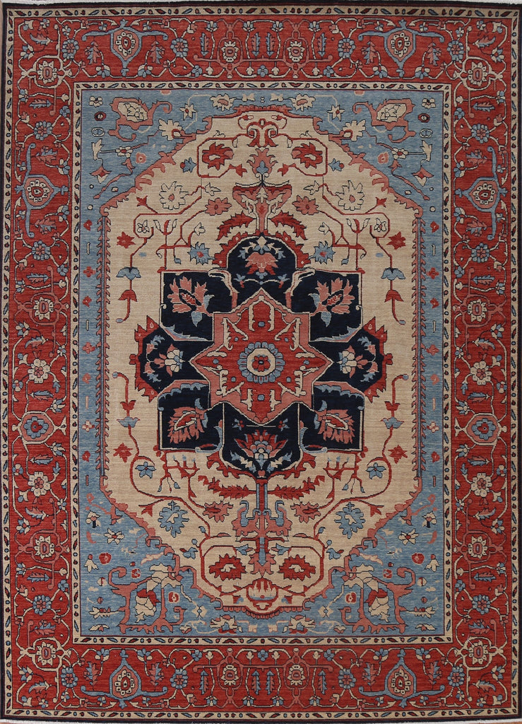 Floral Heriz Serapi Turkish Area Rug 8x10