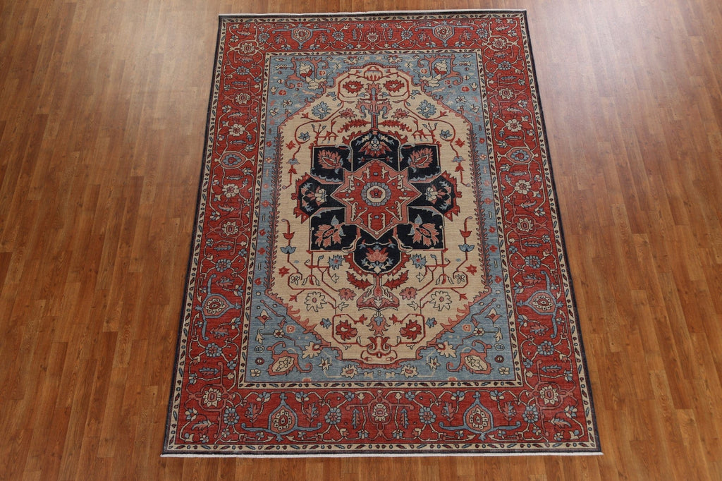 Handmade Wool Heriz Serapi Turkish Rug 7x10