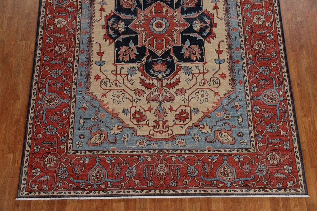 Handmade Wool Heriz Serapi Turkish Rug 7x10