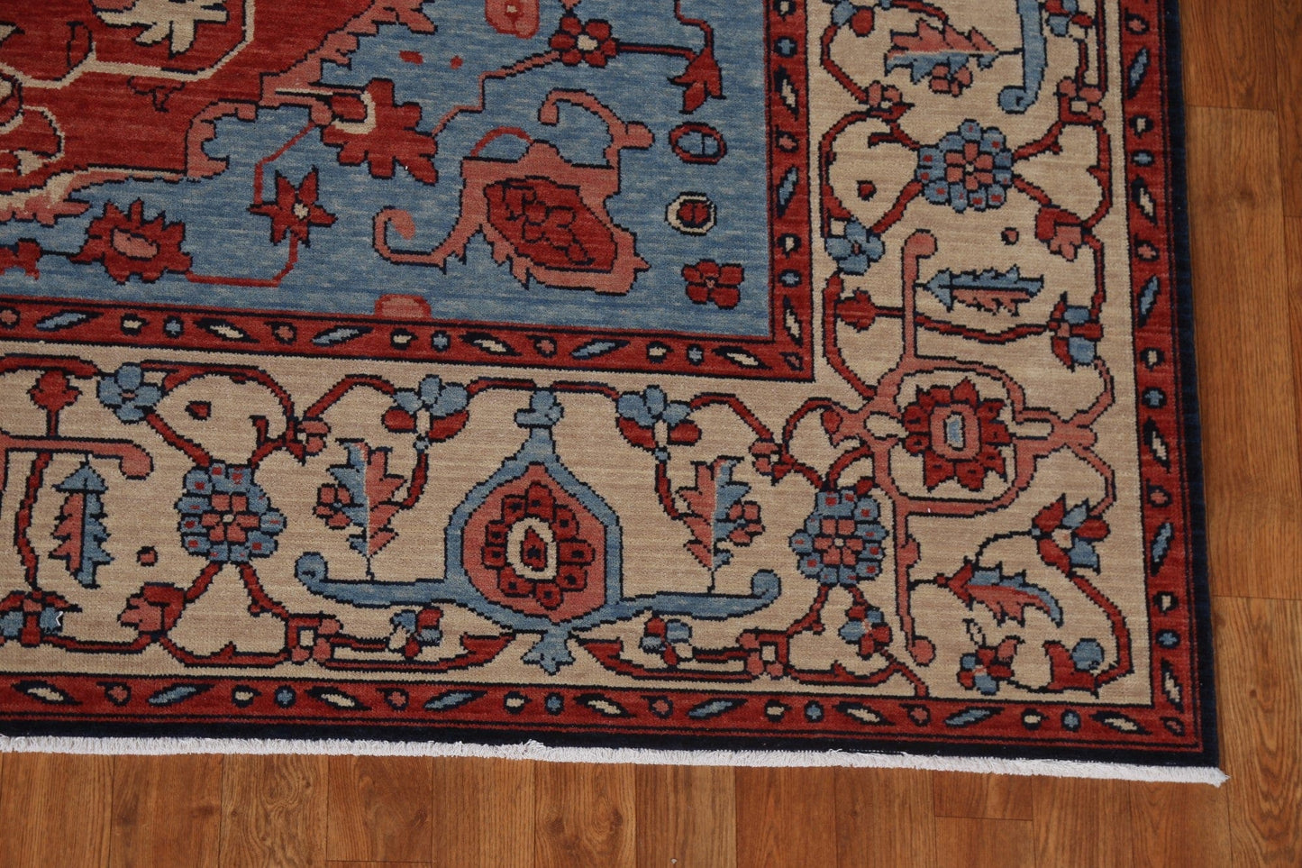 Red Floral Heriz Serapi Turkish Area Rug 7x10