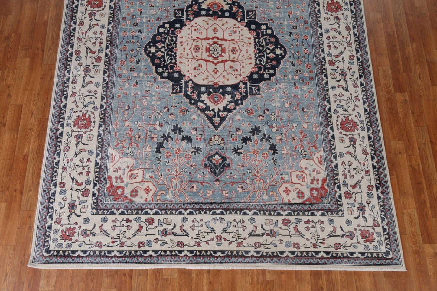 Floral Wool Kashan Mohtasham Oriental Area Rug 7x10