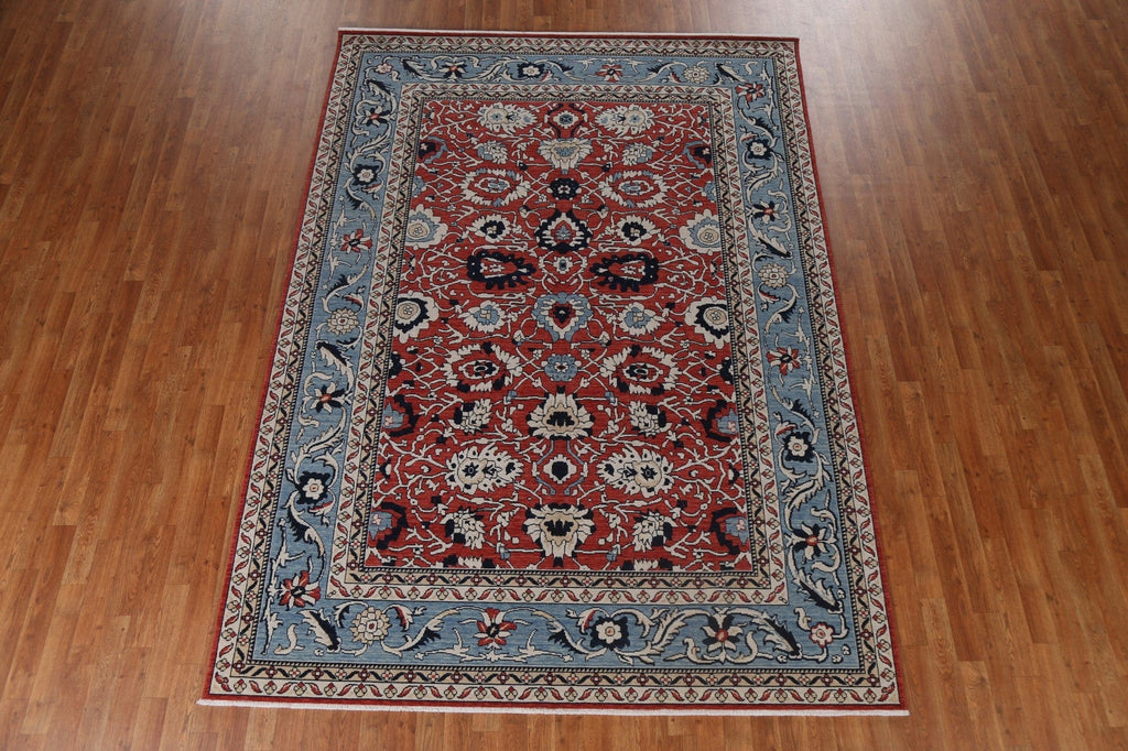 Red Floral Ziegler Turkish Area Rug 7x10