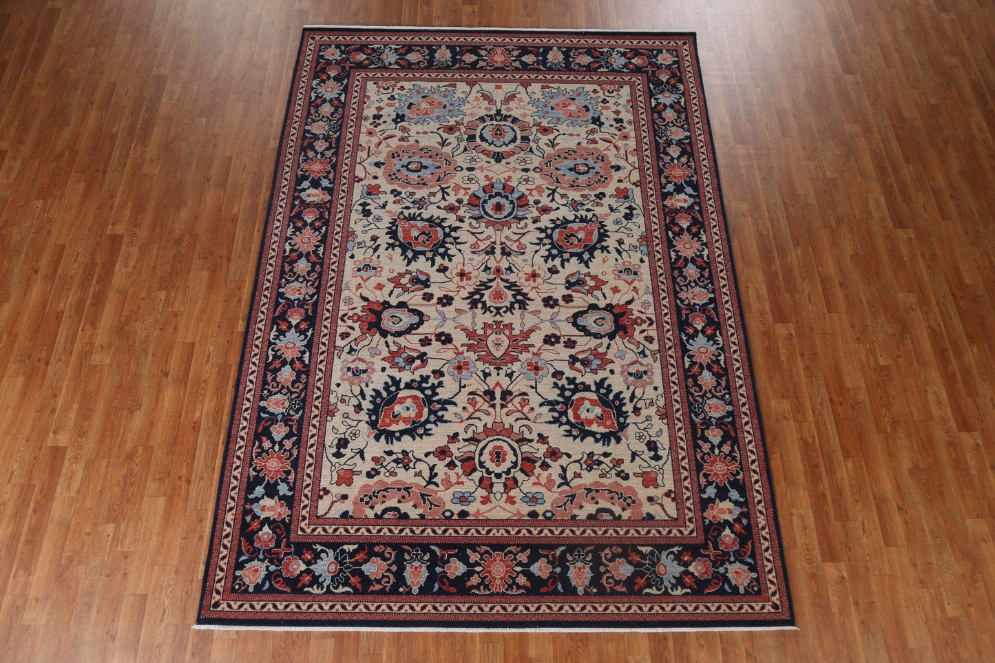 Wool Floral Ziegler Turkish Area Rug 7x10