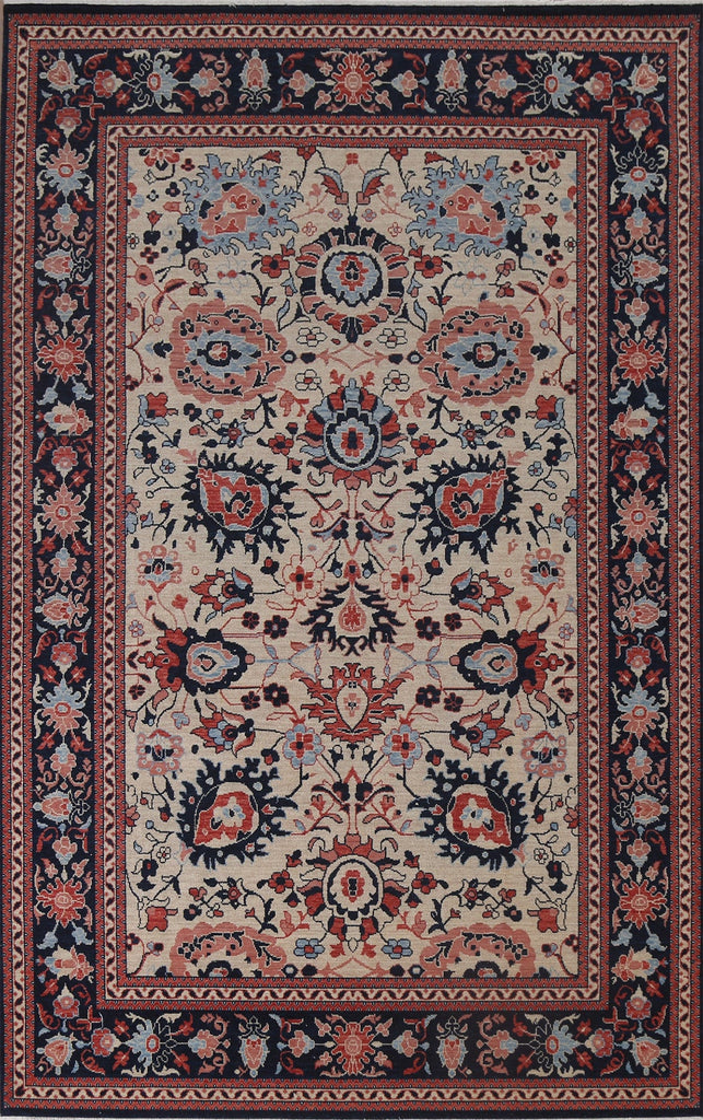 Wool Floral Ziegler Turkish Area Rug 7x10