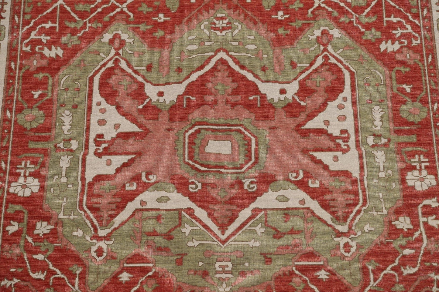 Red Wool Heriz Serapi Oriental Area Rug 7x10