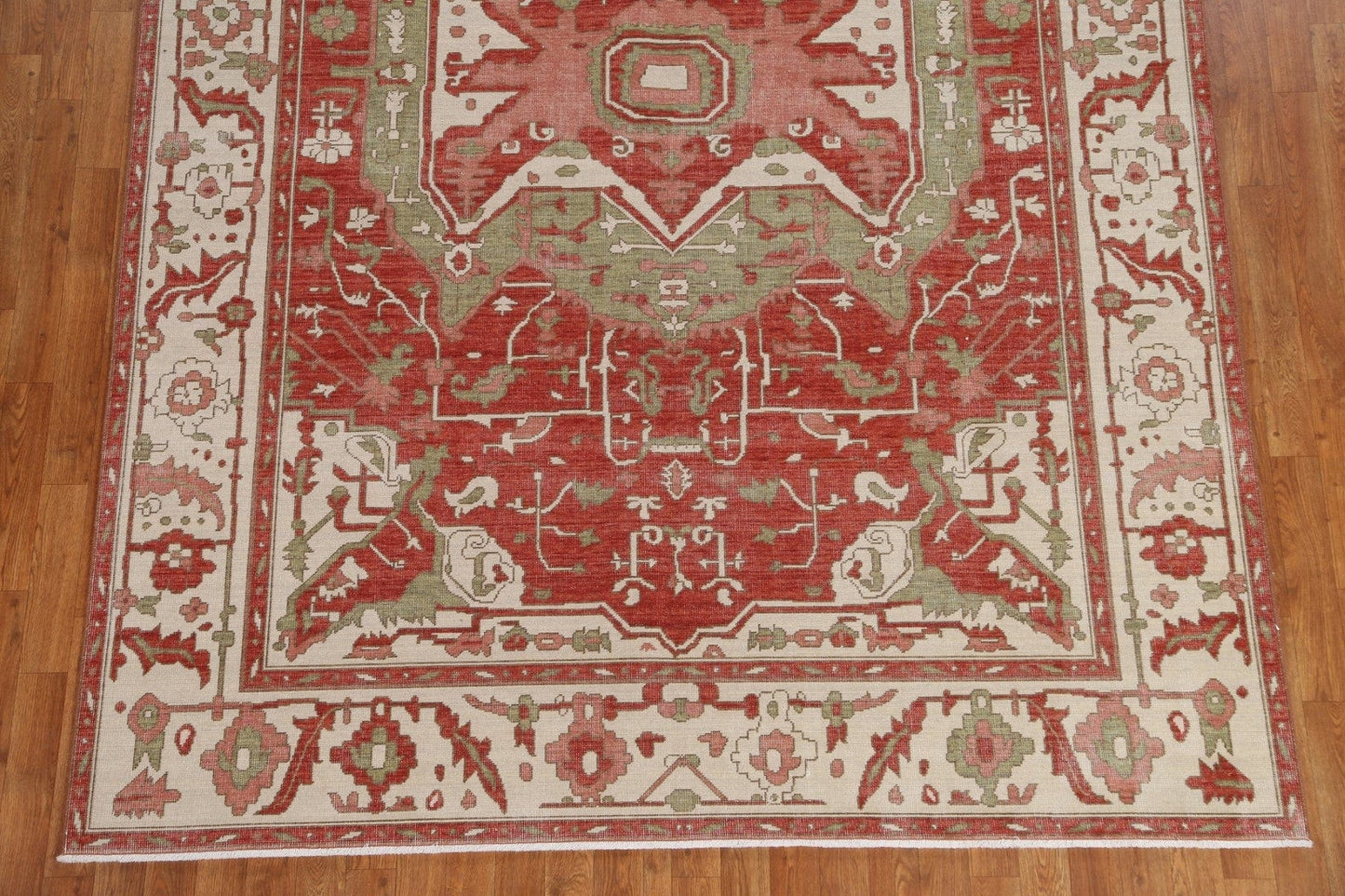 Red Wool Heriz Serapi Oriental Area Rug 7x10