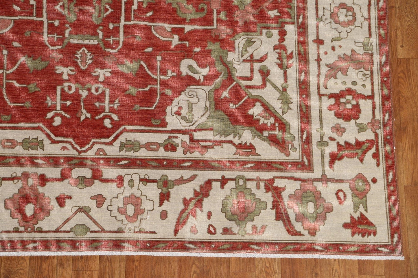 Red Wool Heriz Serapi Oriental Area Rug 7x10