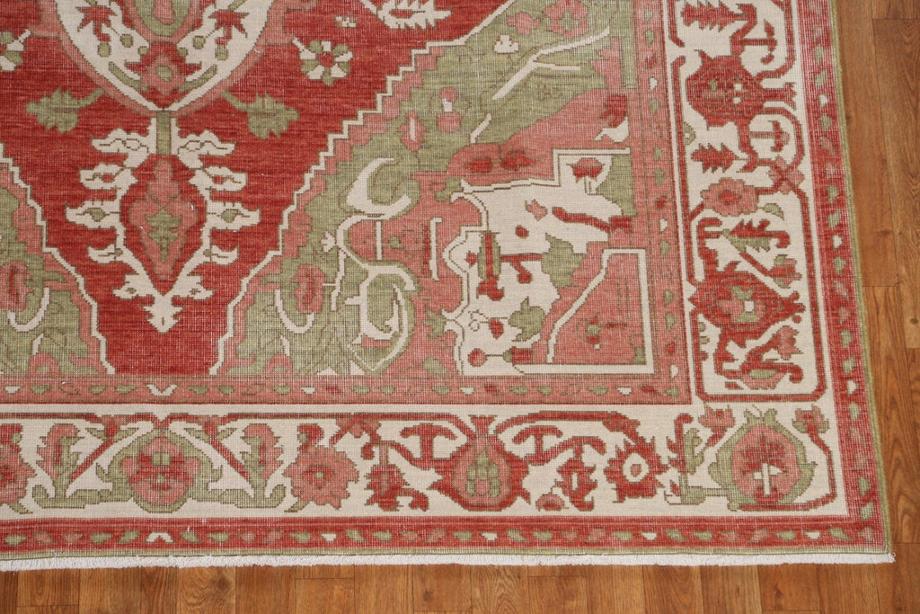 Hand-Knotted Heriz Serapi Turkish Area Rug 7x10