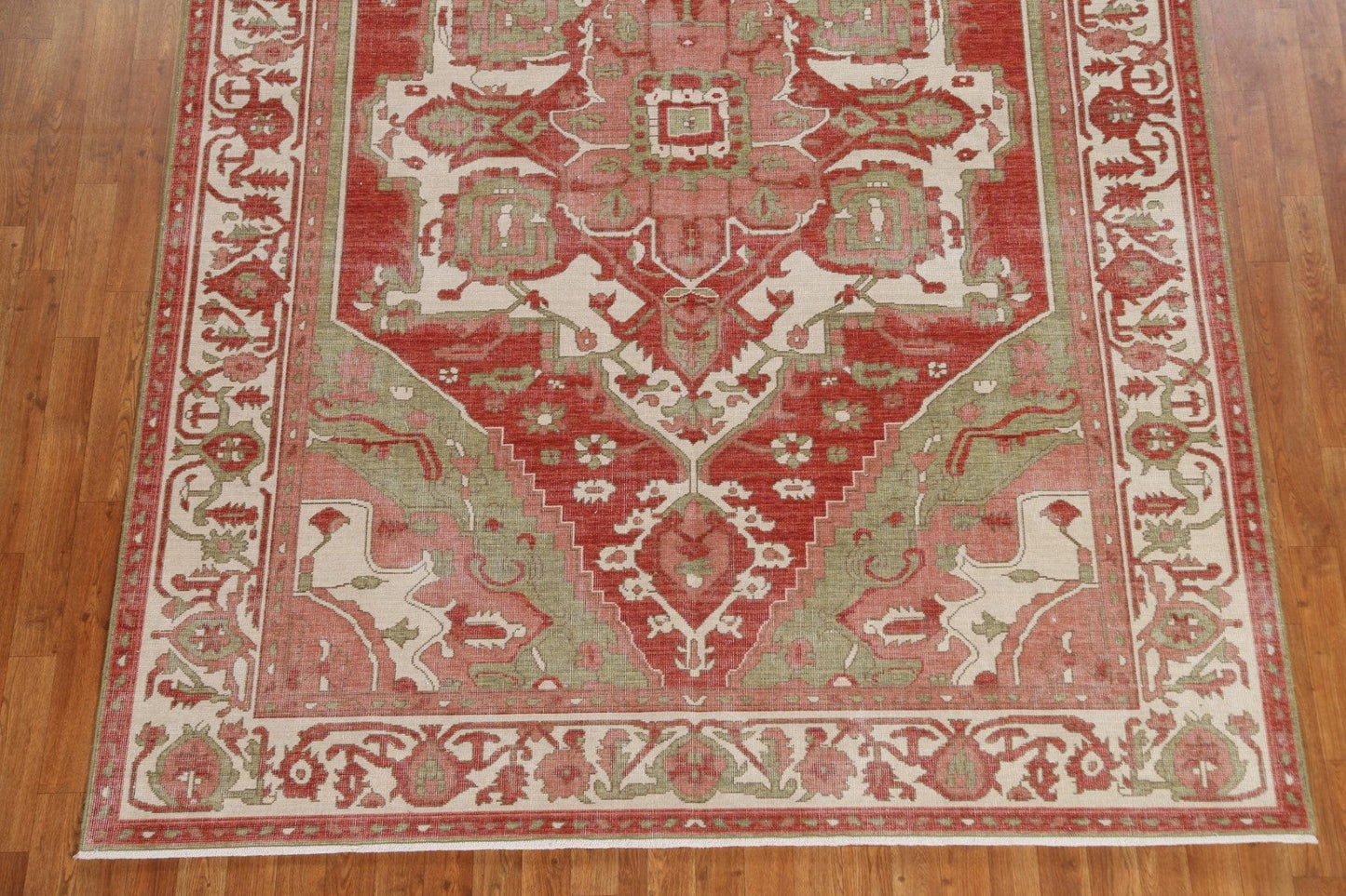 Hand-Knotted Wool Heriz Serapi Turkish Area Rug 7x10