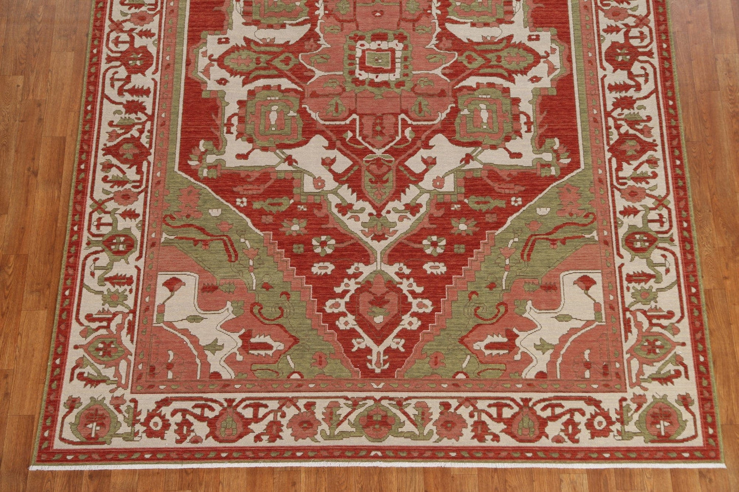 Hand-Knotted Heriz Serapi Wool Turkish Rug 7x10