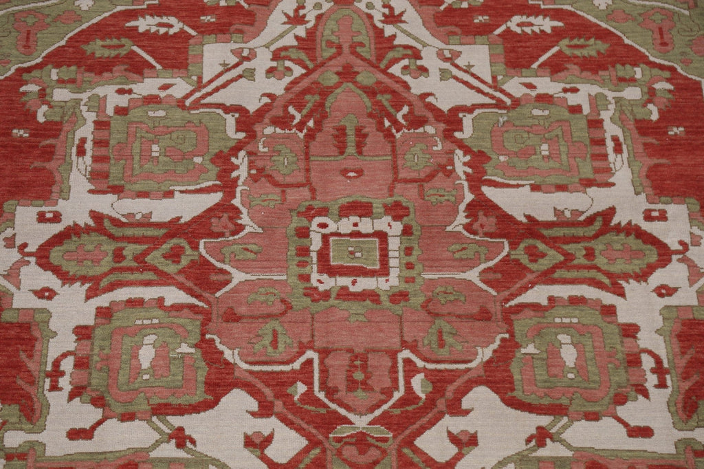 Hand-Knotted Wool Heriz Serapi Turkish Area Rug 7x10