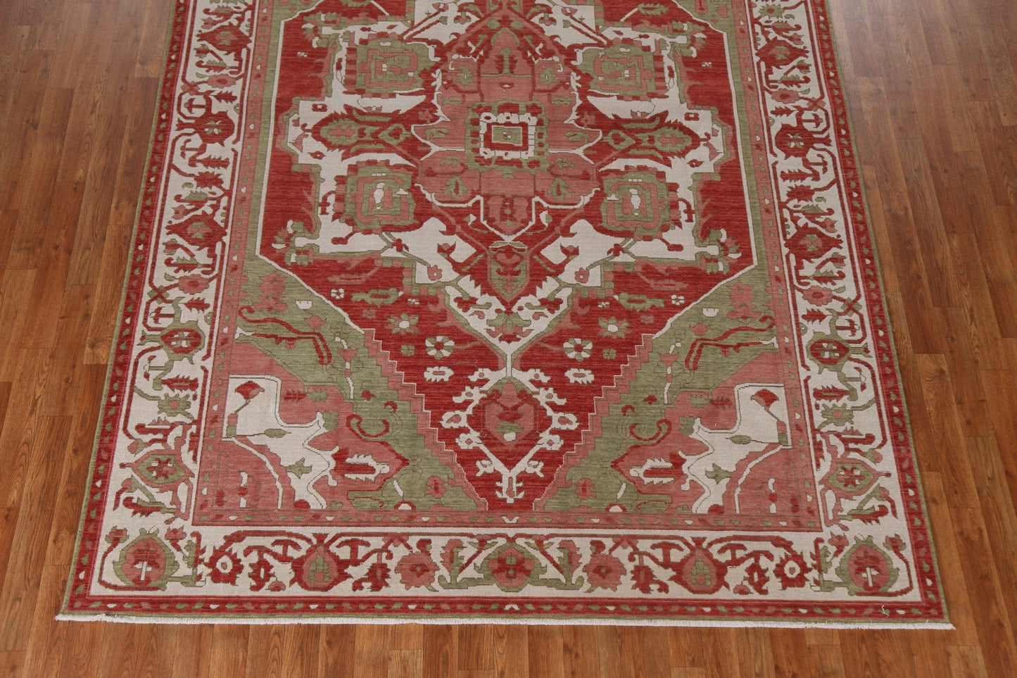 Hand-Knotted Wool Heriz Serapi Turkish Area Rug 7x10